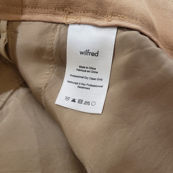 Aritzia Wilfred Delacour Pant High-Rise Belted Trouser in Brown Size Small - Picture 5 of 15